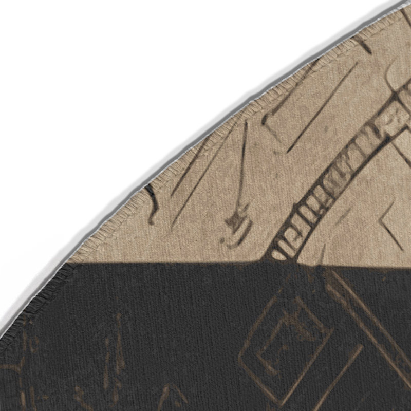 Ancestral Allure Indoor And Outdoor Area Rug, Round 5'