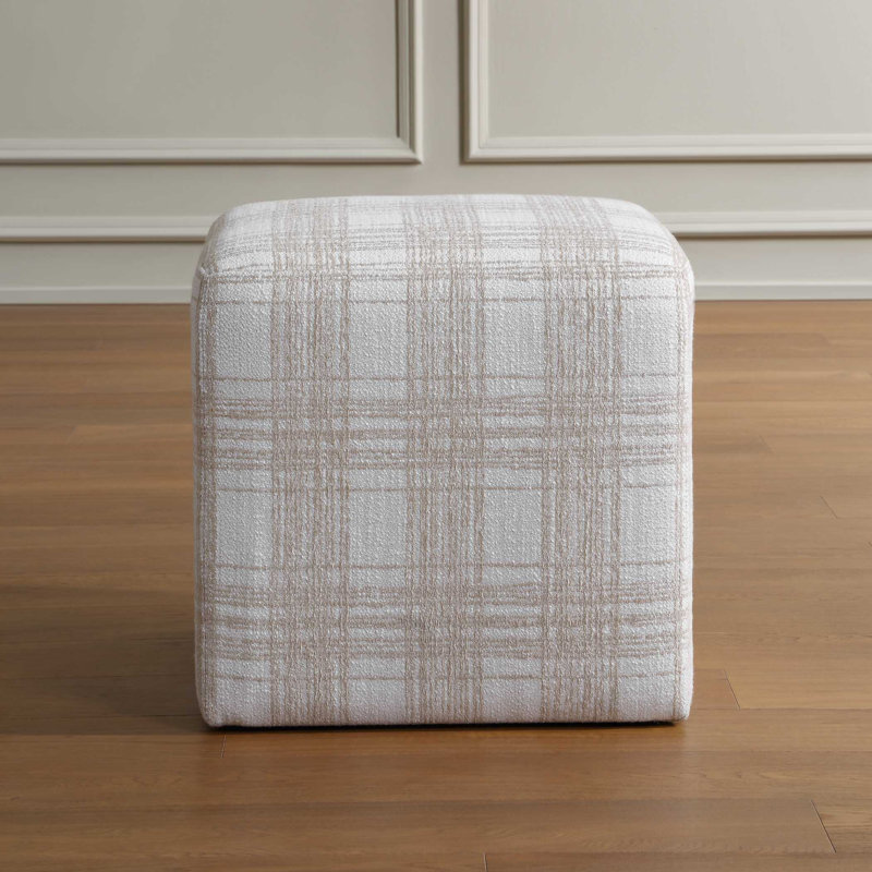  Joie Porcelain Plaid Ottoman