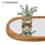 Miroir mural asymétrique en bois massif sculpté Boho L 48 po x l 24 po