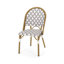 Chaises de bistro françaises d'extérieur en rotin PE et aluminium