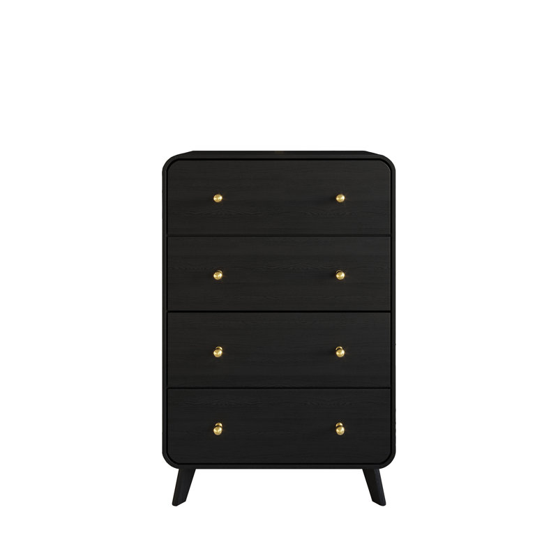 4 Drawers Chest, Black