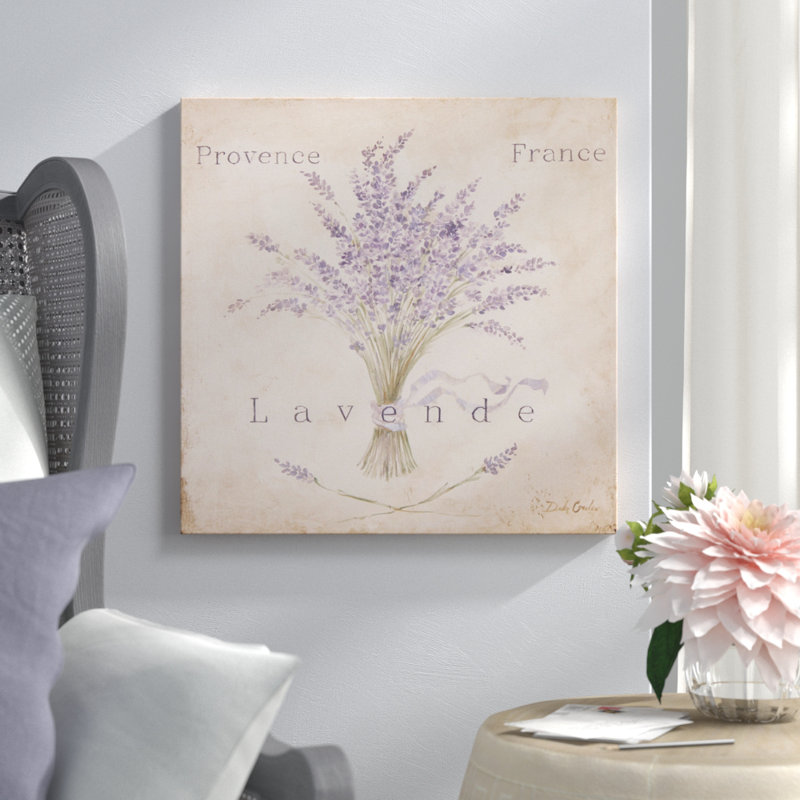 « Lavende Panel », reproduction d'art sur toile tendue, H 18 po x l 18 po x P 1,5 po, Pas de tapis, Toile tendue