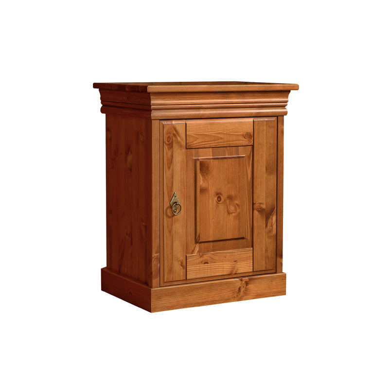 Waler 50.2cm W Solid Wood Bedside Table, Natural, Natural