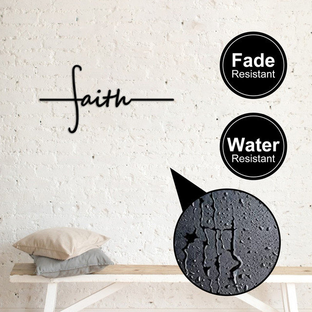 Caaden Water Resistant Steel Text & Numbers Wall Decor
