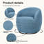 Fauteuil demi-tonneau pivotant en sherpa Gwenlyn 360-106839950
