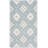 Vermont Hand Loomed Wool/Cotton Southwestern Rug in Blue/Ivory-1913550726