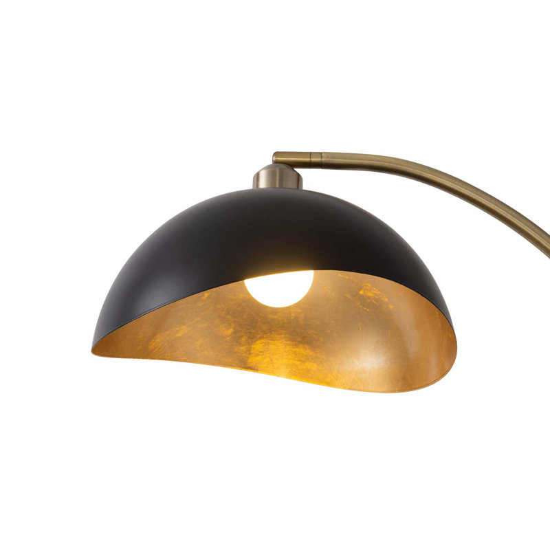 Luna Bella Chairside Arc Floor Lamp - 60", Weathered Brass, Marble Base, Weather Brass, Weather Brass