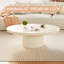 Cream White 116 cm Round Modern Coffee Table-Center Table,High Quality Materials