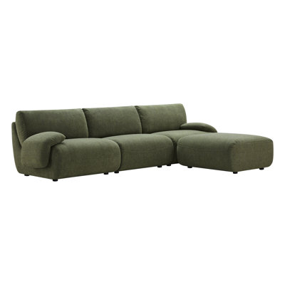 Nita 3 - Piece Upholstered Modular Sectional With Ottoman