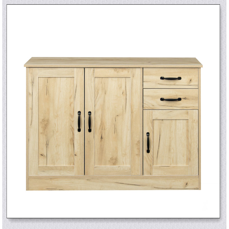 Buffet moderne en bois avec 2 portes et tiroirs, console de salle à manger