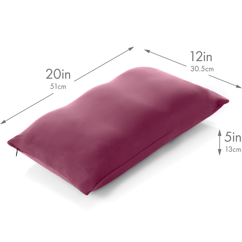Foam Firm Cooling Pillow, 12" x 20", Burgundy Merlot