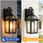 13.7” Black Wall Lantern with Dusk to Dawn Sensor and Textured Glass