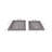 Rectangular Suede Decorative Tray for Home Decor Accent with Moonstone Hardware -  Accent Tray Perfect for Ottoman Styling - Set of 2, 20", Gray-1196278267