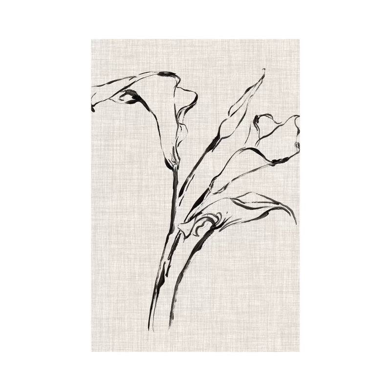 "Floral Ink Study IV" par Ethan Harper, reproduction d’art sur toile, Aucun mat, Toile tendue, H 18 po x l 12 po x 1,5 po