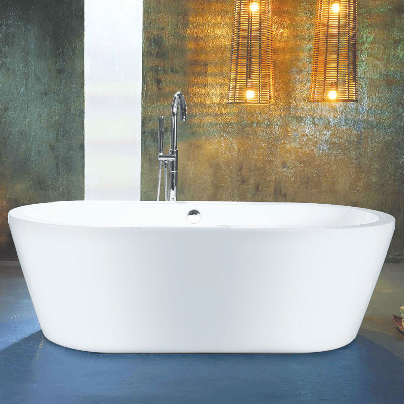 Bagner x 580mm Freestanding Standard Acrylic Bathtub, 1670 mm x 580 mm