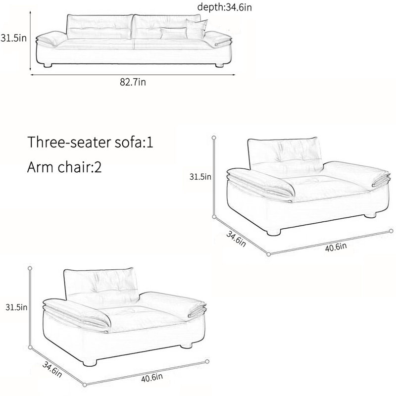Casual elegant VIP reception office sofa set