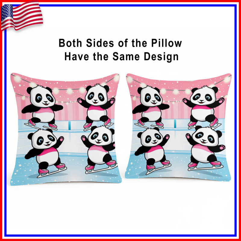 Coussins décoratifs panda, 20 x 20 pouces