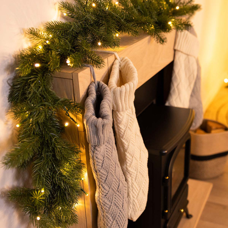 180cm Lighted Faux Garland with Lights