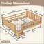 Lit sur pied avec bibliothèques de rangement, lit en bois massif pour enfants avec de jolis escaliers et garde-corps, aucun sommier nécessaire-129932005-129932007