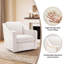Modern Swivel Armchair W/ Removable Cushions, 360° Rotation & Thick Padding for Living Room-1048192228