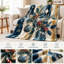 Jeté de luxe luxueux, conception festive en flocons de neige de houx, douillet de lit moelleux et confortable pour canapé, canapé, salon, décoration de la maison-135972854