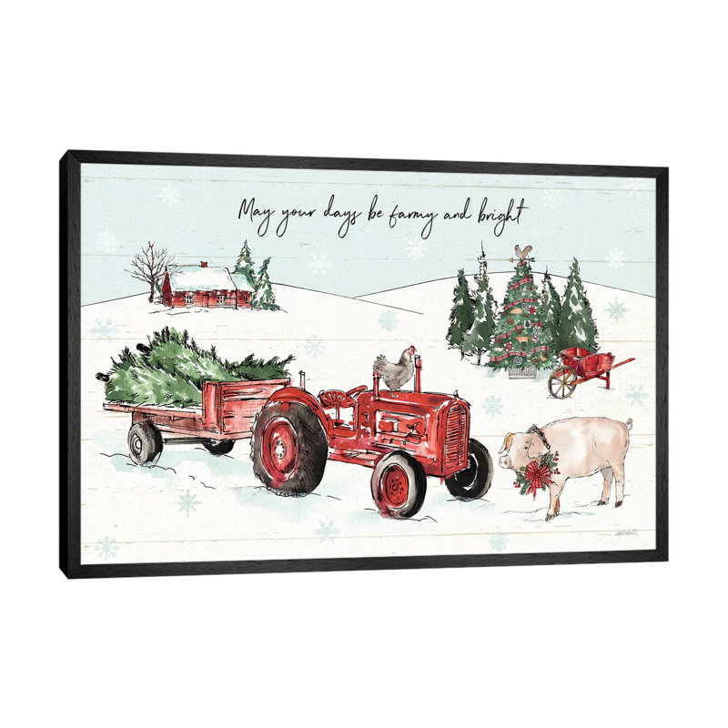 Holiday On The Farm I - Farmy And Bright by Anne Tavoletti - Floater Frame Print on Canvas, 152.5 cm H x 101.5 cm W