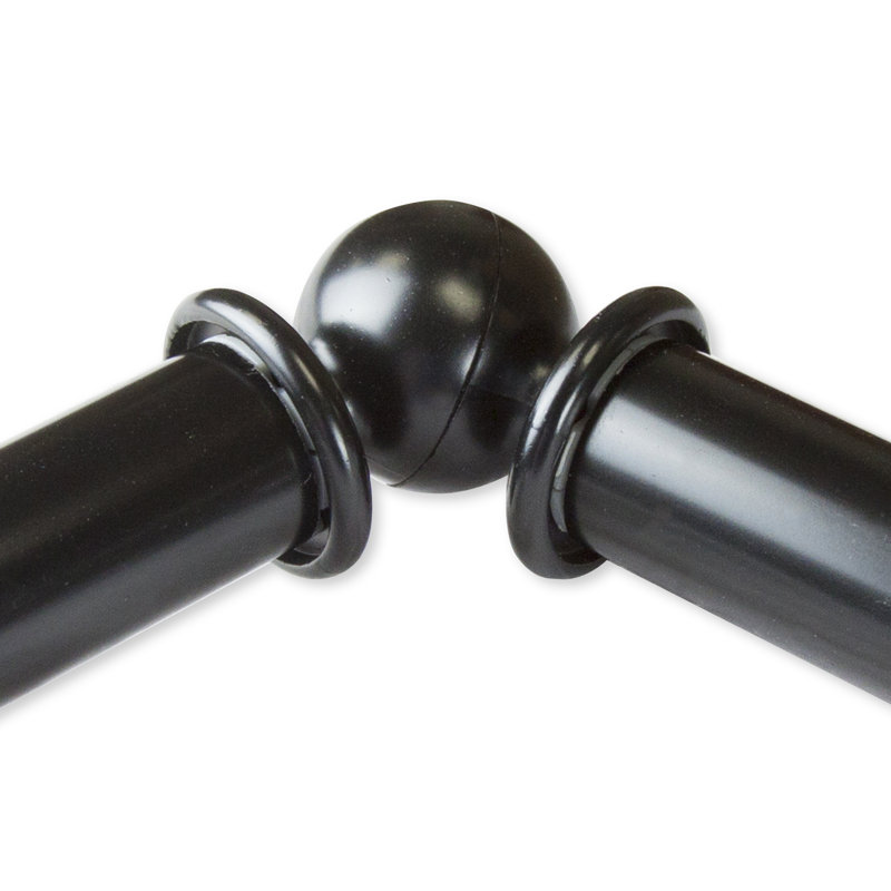 Rideau simple Katharina, Noir, 28 po à 48 po (chaque côté)