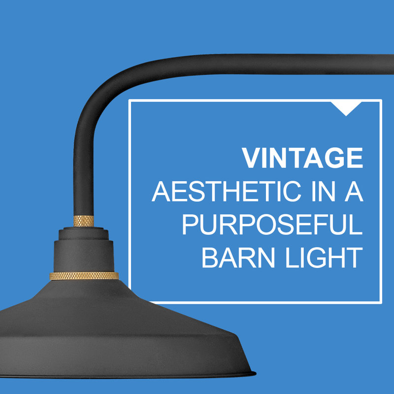 Foundry Wall Mount Outdoor Barn Light, Textured Black, 18" H x 16" W x 25.75" D