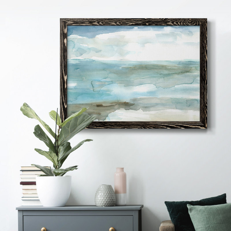 " Shimmering Shore Macro ", Black, 27.5" H x 37.5" W x 1" D