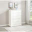 Commode de chambre blanche à 6 tiroirs-1493772893