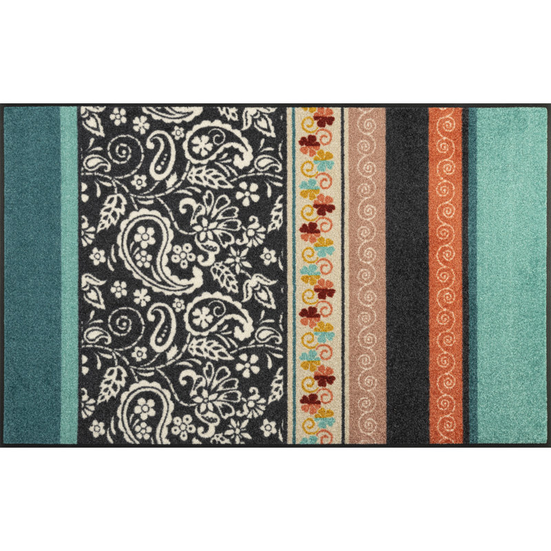 Non-Slip Striped Indoor Doormat, Rectangular 75 x 120cm