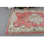 Grand tapis rouge Anatolian Oushak en laine idéal pour la décoration de salle à manger rouge / vert