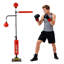 Boxing Punching Bag Set with Speed Ball – Suction Cup Portable Base, Adjustable Height 106–205 cm, PU Ball 24 x 18 cm, Freestanding 60 x 6 cm, Durable Steel Base 340 x 340 x 4 mm