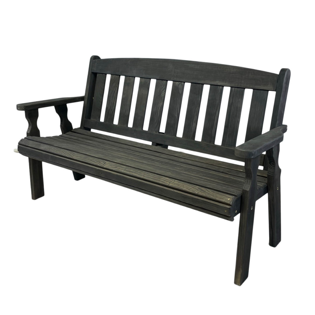 Heavy Duty Mission Treated Wooden Garden Bench Amish Casual 