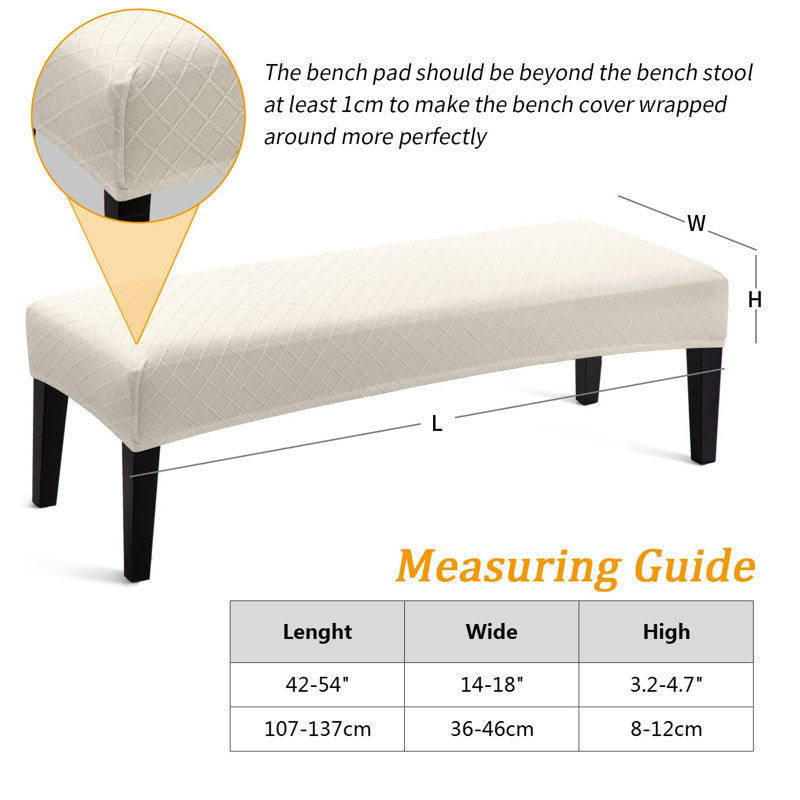 Housse pour repose-pieds, Mélange de polyester beige