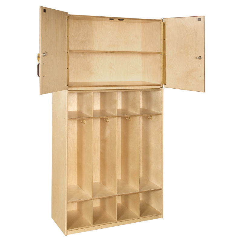Natural Baltic Birch Plywood 4-Unit Storage Locker Cabinet