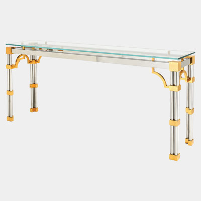 Tri-Column 72'' W Console Table