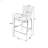 28.75Inch Counter Height Bar Stools Set Of 2, Bar Height Arm Chairs, Velvet Fabric Stools With Legs And Footrests-565386807