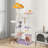 66 Inch Cute Cat Tree Cats Multi-Level Tall Cat Tower With Sisal Covered Scratching Posts