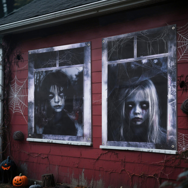 Housse pour fenêtre Halloween Ghost