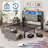 Queen Size Storage Bed with 2 Footboard Drawers and Storage Headboard, USB&AC Charging Station, APP & Remote RGB Lights, Farmhouse Industrial Platform Bed, Noise-Free, No Box Spring Needed-30126289-30126302