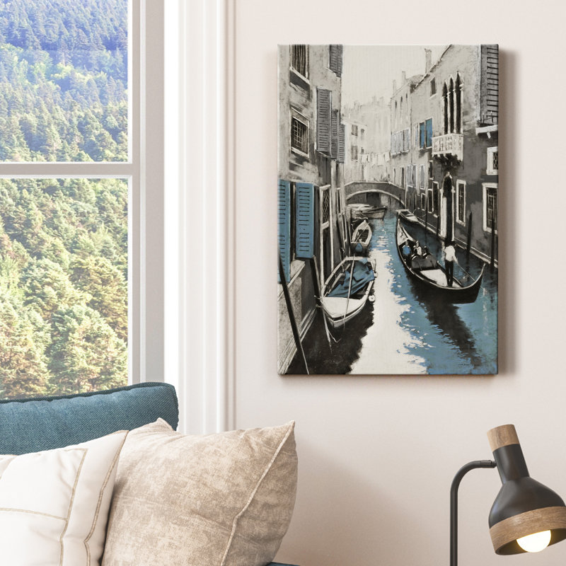 Venise I - reproduction d'art, H 60 po x l 40 po x P 1 po, Toile tendue, Pas de tapis