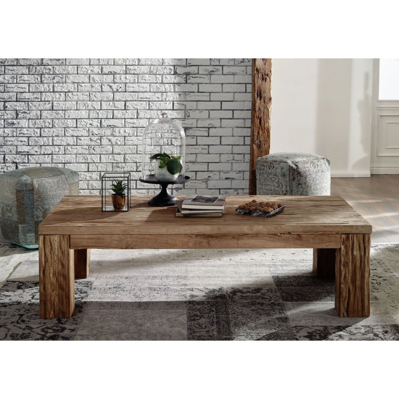 Bassano Solid Wood Four Leg Coffee Table, 45cm H x 160cm W x 80cm D