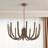 12-Light Curved Arm Chandelier with Adjustable Length