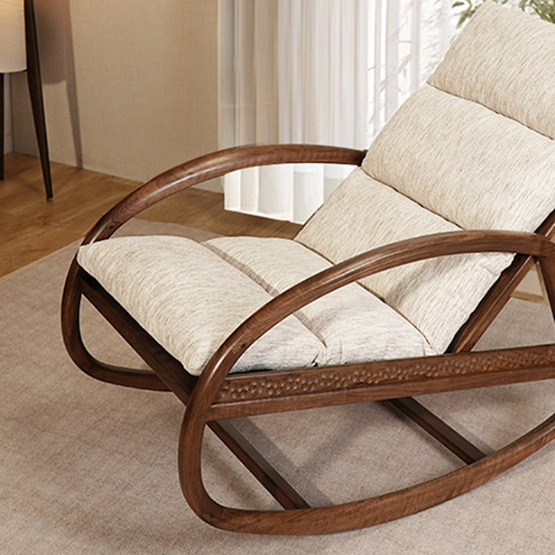 Ergonomic solid wood rocking chair