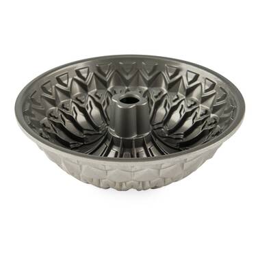 Nutrichef Spring Water Fluted Bundt Cake Pan, Extra Thick & Non-Stick Aluminum Bakeware w/ 2 Layers, Size: 9.4 inch x 4.2 inch