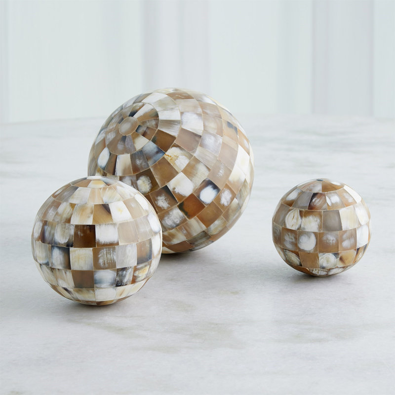 Horn Sphere, 5.25" H x 5.25" W x 5.25" D
