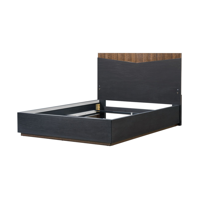 Kayner Bed With LED Lights - Charcoal, Queen