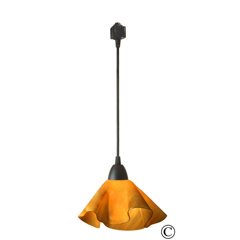 Luminaire suspendu Dale, Grand, Noir, Ambre jaune