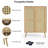 Alki 44" H Tall Accent Cabinet  with 3 Adjustable Shelves